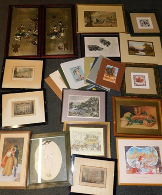 Lot 2168 - Twenty Two pictures and prints, mostly...