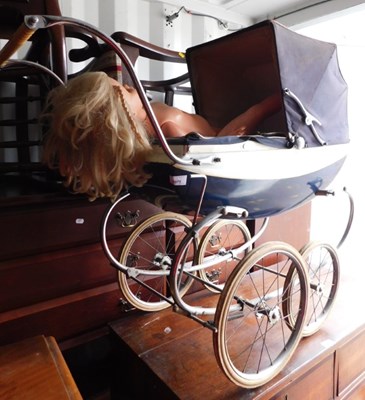 Lot 1075 - A Tri-ang coach-built children's pram,...