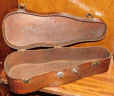 Lot 2195 - A wine bottle case, in the form of a violin case.