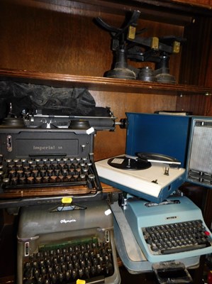 Lot 2205 - Three manual typewriters, an Imperial 58, an...