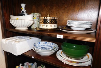 Lot 2209 - Ceramics, in the form of a cheese dish and...