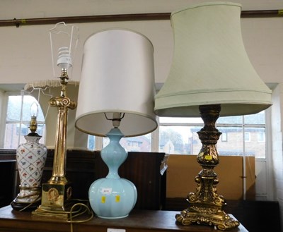 Lot 2215 - Four decorative table lamps, comprising two...