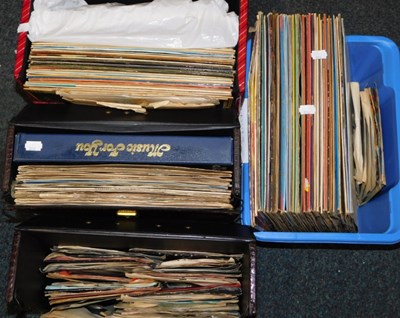 Lot 2226 - Three record cases containing LPs, and a box...