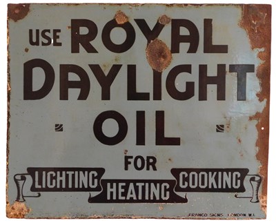 Lot 2024 - A ROYAL DAYLIGHT OIL enamel advertising sign,...
