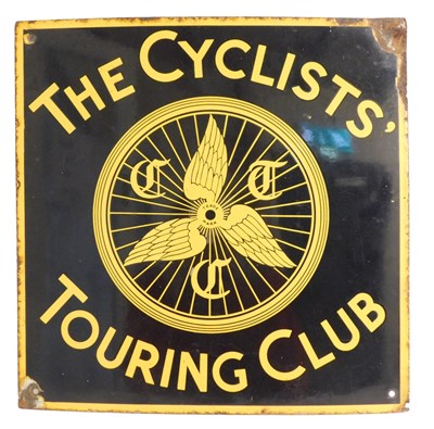 Lot 2054 - THE CYCLIST'S TOURING CLUB enamel advertising...