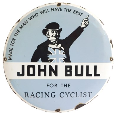 Lot 2061 - A JOHN BULL circular advertising sign, JOHN...