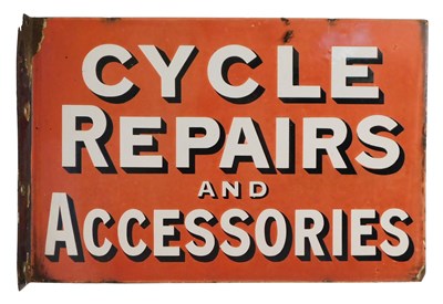 Lot 2065 - A CYCLE REPAIRS AND ACCESSORIES enamel...