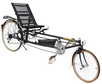 Lot 2075 - A Peer Gynt by Radius recumbent bicycle, with...