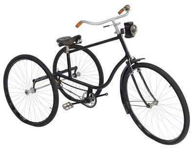 Lot 2079 - A tricycle, the black painted frame with steel...