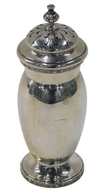 Lot 47 - A George VI silver sugar caster, the finial...