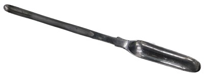 Lot 98 - A Georgian silver marrow scoop, hallmarks worn,...